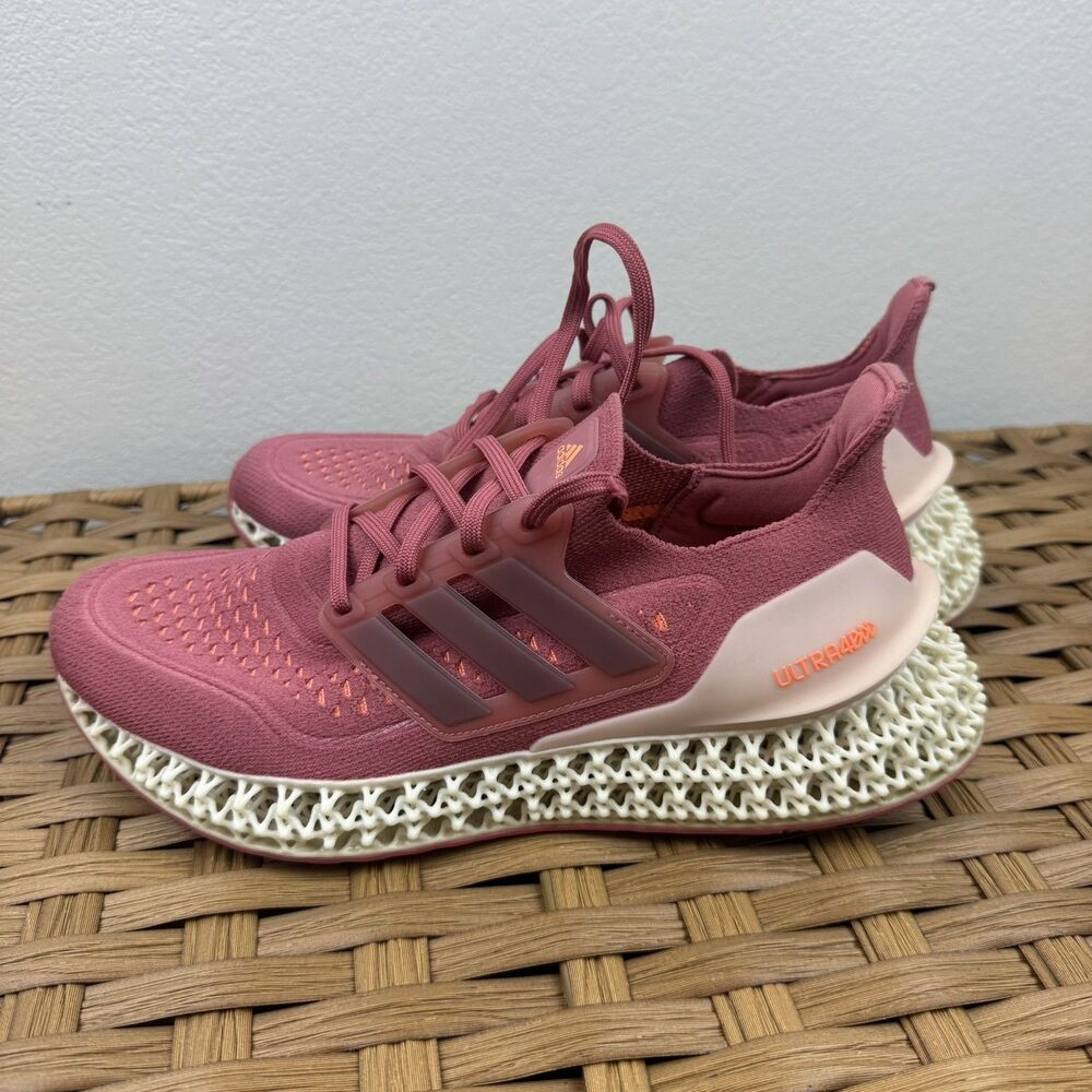 Adidas Ultra 4DFWD Women’s US 8.5 Pink Orange Cream Sport Mesh Running Shoes